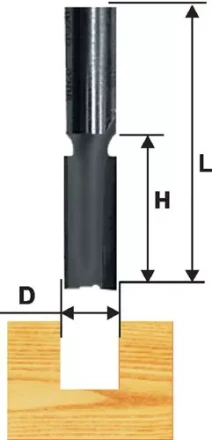 Фреза пазовая прямая ф12x25мм хв 8мм ДСП 28013 купить в Надыме