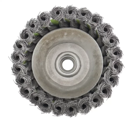 Щетка для УШМ 75 мм М14 "чашка" крученая металлическая проволока СИБРТЕХ 746247 купить в Надыме