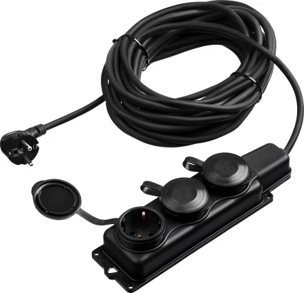 ЗУБР КГ-325-Ш3, КГ, 3 x 2.5 мм2, IP44, 10 м, 3 гн., 4000 Вт, силовой удлинитель, Профессионал (55024-10) купить в Надыме