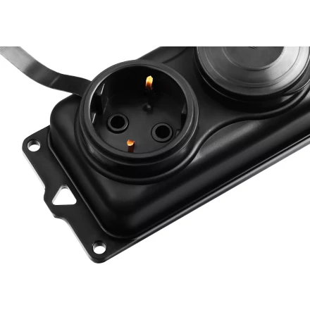 ЗУБР КГ-325-Ш3, КГ, 3 x 2.5 мм2, IP44, 10 м, 3 гн., 4000 Вт, силовой удлинитель, Профессионал (55024-10) купить в Надыме