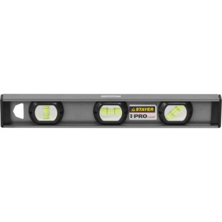 Уровень STAYER &quot;PROFESSIONAL&quot; I-PROLevel, усилен рельс с ручками, утолщен особопрочн профиль, точность 1мм/м, 3 ампулы, 40см 3477-040 купить в Надыме