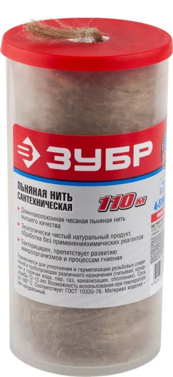 Нить ЗУБР льняная сантехническая, 110м 4-51992-110 купить в Надыме