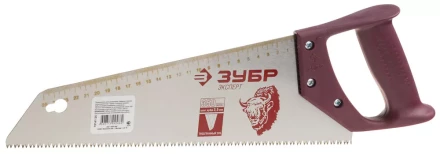 Ножовка ЗУБР "ЭКСПЕРТ" по дереву, трехгранный закаленный зуб, пластмассовая ручка, шаг зуба 3,5мм, 400мм 15141-40 купить в Надыме