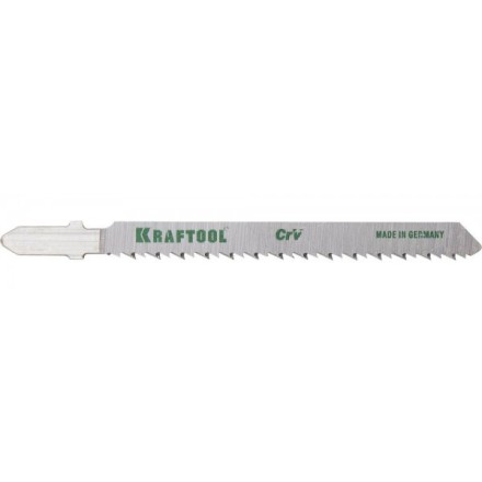 Полотна KRAFTOOL, T101BR, для эл/лобзика, Cr-V, по дереву, фанере, ламинату, обратный рез, EU-хвост., шаг 2,5мм, 75мм, 2шт 159516-2,5 купить в Надыме