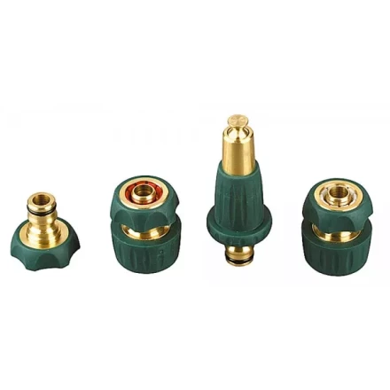 Набор поливочный RACO: Наконечник, адаптер, соединители 1/2" х 3/4", латунь с покрытием TPR, 4 предмета 4244-55147B купить в Надыме