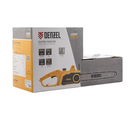 Пила цепная электрическая Denzel EDS-2200P, 2.2 кВт,поперечная, шина 45 см, шаг 3/8, паз 1.3 мм, 63 звена 95617 купить в Надыме