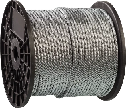 Трос стальной ЗУБР "ПРОФЕССИОНАЛ", оцинкованный, DIN 3055, d=2 мм, L=200 м 4-304110-02 купить в Надыме