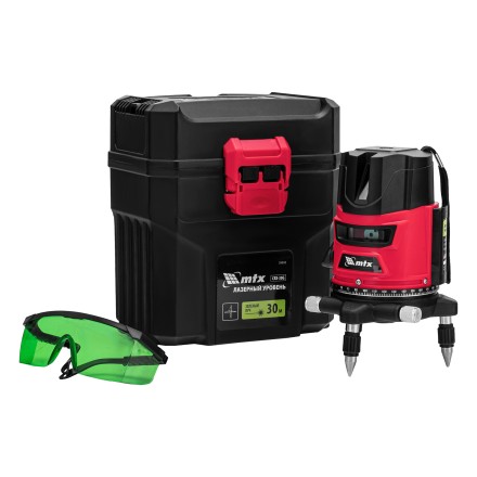 Лазерный уровень MTX CRX-30G, 30 м, зеленый луч, батарейки, резьба 5/8&quot; 35032 купить в Надыме