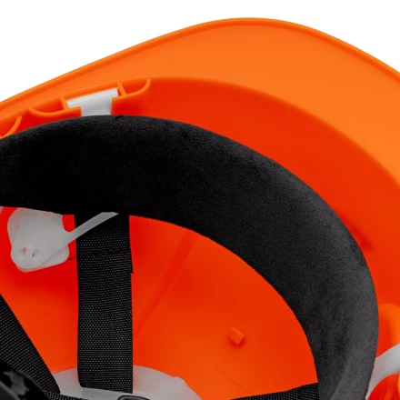 Каска защитная ударопрочная Denzel 89206, ABS/PC, плавная регулировка, модель «Форвард» (К-05),оранж. купить в Надыме