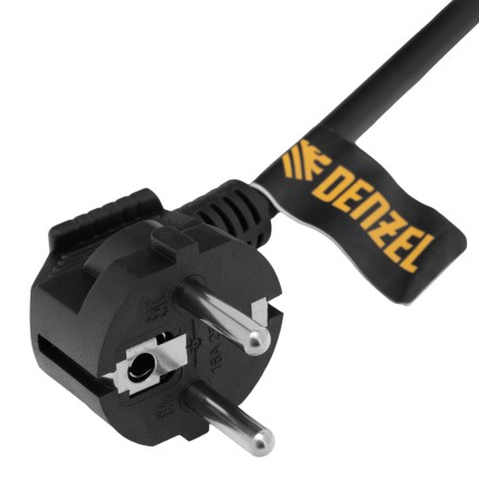 Шнур сетевой Denzel Energy Series, ПВС, 1,5 м, 3 x 1 мм, с неразборной вилкой, черный, 3 м, 37663 купить в Надыме