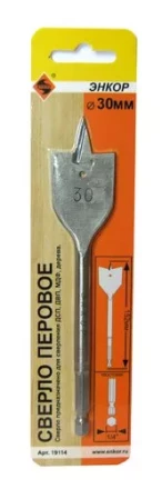 Сверло для дерева 30Х152 мм перовое Энкор 19114 купить в Надыме