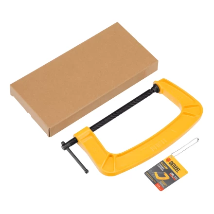 Струбцина G-образная Denzel, усиленная, 200 мм, 20646 купить в Надыме