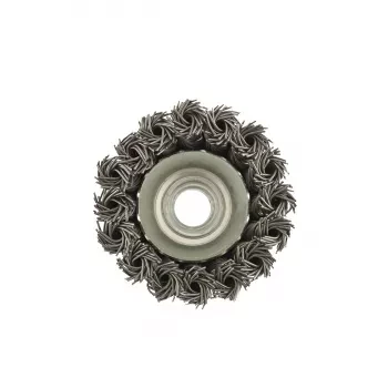 Щетка для УШМ, 65 мм, М14, "чашка", крученая металлическая проволока  MATRIX 74620 купить в Надыме