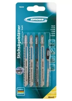 Набор полотен для электролобзика по дереву 5шт GROSS 78253 купить в Надыме