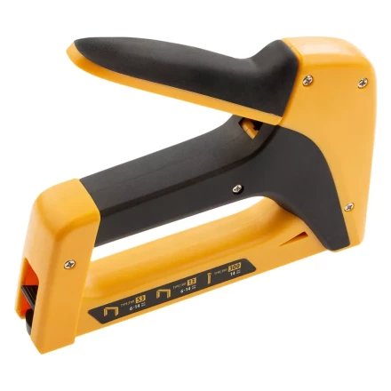 Степлер мебельный, пластиковый корпус, тип скобы: 13, 53, 300, 6-14 мм, Denzel 40210 купить в Надыме