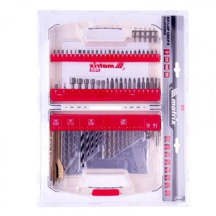 Набор сверл комбинированный по металлу 1-6,5 мм бетону 4-8 мм дереву 4-10 мм перки биты 20 шт адаптер головки 2 шт зенковка 50 предметов Pro Matrix 725650 купить в Надыме