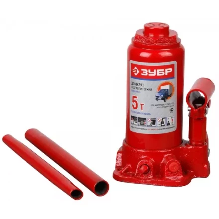 Домкрат ЗУБР гидравлический бутылочный, для автомобилей ГАЗ, 5т, 185-300мм 43059-300-5 купить в Надыме