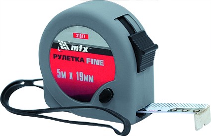 Рулетка Fine 5 м х 19 мм пластиковый корпус  MATRIX 31017 купить в Надыме
