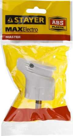 Вилка MAXElectro электрическая, 16А/220В, угловая, с заземлением, белая, STAYER 55161-W купить в Надыме