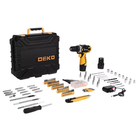 Дрель аккумуляторная DEKO DKCD12FU-Li, 063-4139 + набор 193 аксессуара купить в Надыме