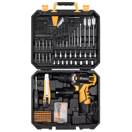 Дрель аккумуляторная DEKO DKCD12FU-Li, 063-4139 + набор 193 аксессуара купить в Надыме