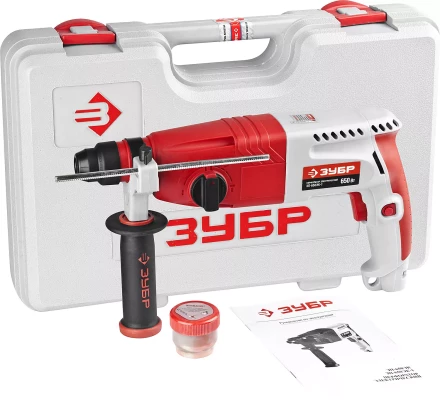 Перфоратор ЗУБР SDS-plus, 2,7 Дж, 0-1000 об/мин, 0-4850 уд/мин, 650Вт, кейс ЗП-650ЭК-1 купить в Надыме