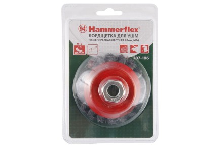 Кордщетка HAMMER чаша 85мм для УШМ витая сталь (207-106) купить в Надыме