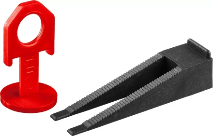 ЗУБР СВП, комплект: 1,0 мм, зажим + клин, 50 + 50 шт, система выравнивания плитки (33831-H50) купить в Надыме