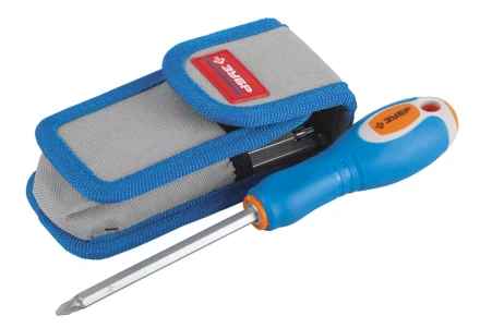 Набор ЗУБР Отвертка "ЭКСПЕРТ" с двусторон. стержнями, HEX5-5 и HEX6-6 с шариком, чехол для ношения на поясе, 10пред. 25297-H10 купить в Надыме