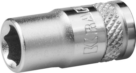 Торцовая головка KRAFTOOL &quot;INDUSTRIE QUALITAT&quot;, Cr-V, FLANK, хромосатинированная, 1/4&quot;, 7 мм 27815-07_z01 купить в Надыме