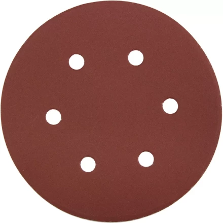 Круг шлифовальный ЗУБР "МАСТЕР" универсальный, из абразивной бумаги на велкро основе, 6 отверстий, Р320, 150мм, 5шт 35566-150-320 купить в Надыме