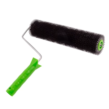 Валик игольчатый для наливных полов с ручкой, острая игла, 300 мм Сибртех 81111 купить в Надыме