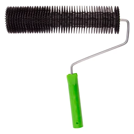 Валик игольчатый для наливных полов с ручкой, острая игла, 300 мм Сибртех 81111 купить в Надыме