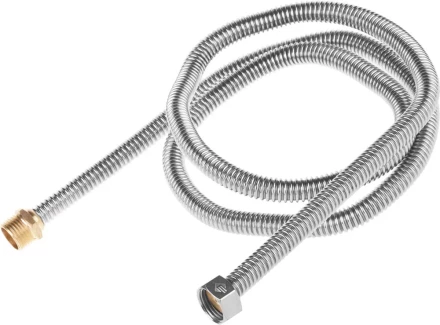 Подводка ЗУБР "ЭКСПЕРТ" сильфонная из нержавеющей стали, для воды, г/ш  (гайка-штуцер), 1/2", 1,5м 51011-G/S-150 купить в Надыме