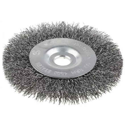 Щетка STAYER дисковая для точильно-шлифовального станка, витая сталь 0,3мм, 175/12,7/16мм 35185-175 купить в Надыме