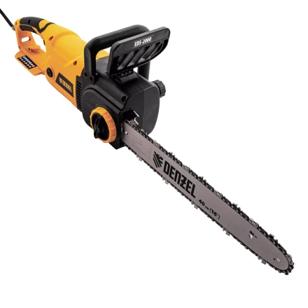 Пила цепная электрическая Denzel EDS-2000, 2 кВт,продольная, шина 40 см, шаг 3/8, паз 1.3 мм, 56 звеньев 95618 купить в Надыме