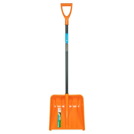Лопата для уборки снега пластиковая Сибртех, 400х405х1380 мм, стальной черенок, усиленная 61666 купить в Надыме