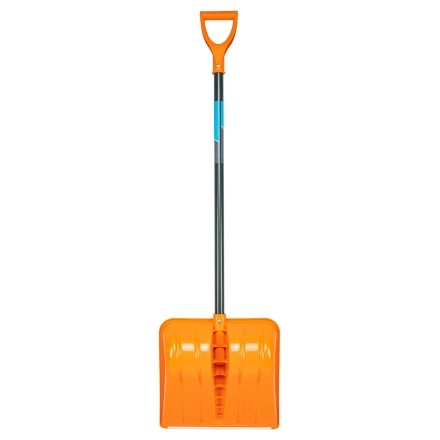 Лопата для уборки снега пластиковая Сибртех, 400х405х1380 мм, стальной черенок, усиленная 61666 купить в Надыме