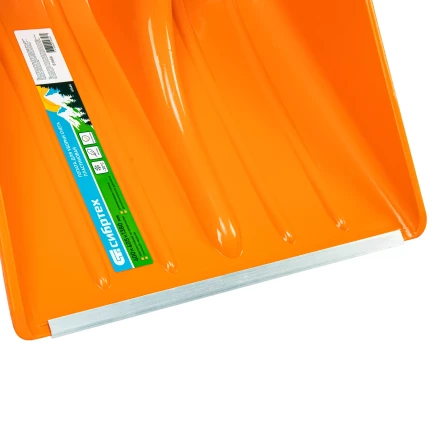 Лопата для уборки снега пластиковая Сибртех, 400х405х1380 мм, стальной черенок, усиленная 61666 купить в Надыме