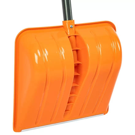 Лопата для уборки снега пластиковая Сибртех, 400х405х1380 мм, стальной черенок, усиленная 61666 купить в Надыме