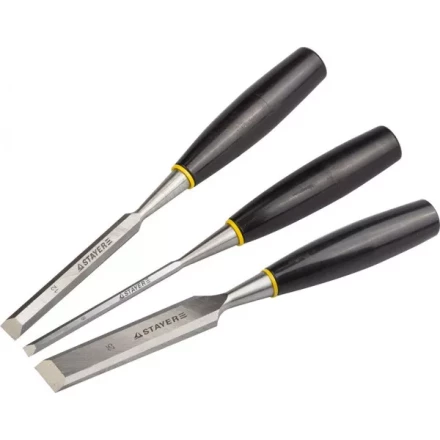Набор стамесок с пластмассовой ручкой, 6/12/25мм, 3шт, STAYER 1820-H3 купить в Надыме