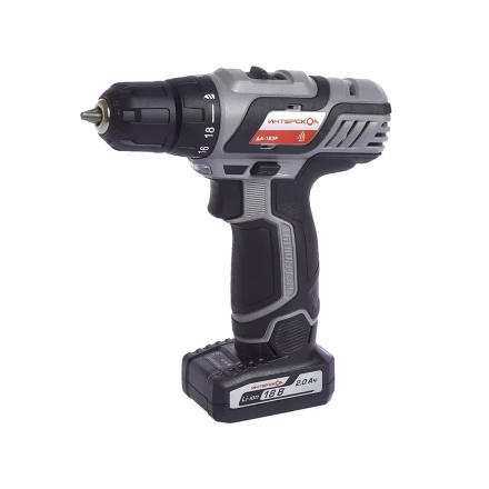 Аккумуляторная дрель-шуруповерт ИНТЕРСКОЛ ДА-18ЭР Li-ion (2 х 2Ач) купить в Надыме