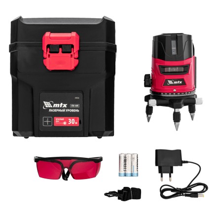 Лазерный уровень MTX CRL-30R, 30 м, красный луч, батарейки, резьба 5/8&quot; 35034 купить в Надыме