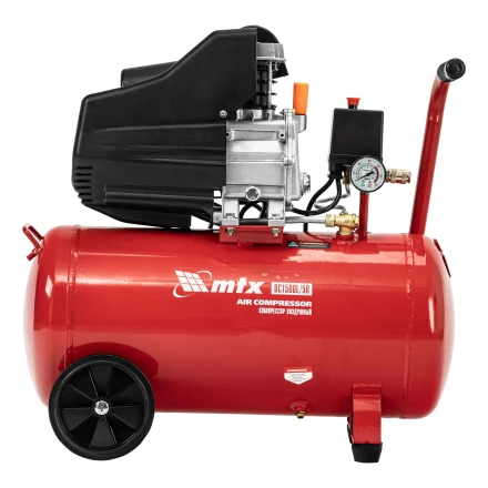 Компрессор воздушный MTX DC1500L/50, 1,5 кВт, 50 л, 210 л/мин 58018 купить в Надыме