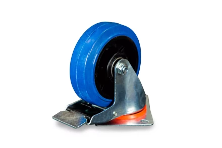 Колесо поворотное из эластичной резины MW150 150 мм с тормозом 1024404 купить в Надыме