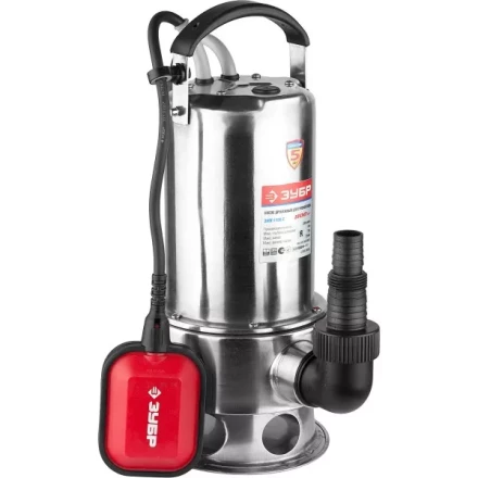 Насос ЗУБР погружной для грязной воды, корпус из нержавеющей стали, пропускная способность 280 л/мин, 1100Вт ЗНПГ-1100-С купить в Надыме