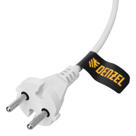 Шнур сетевой Denzel Energy Series, ПВС, 3 м, 2 x 1 мм, с неразборной вилкой, белый, 3 м, 37664 купить в Надыме