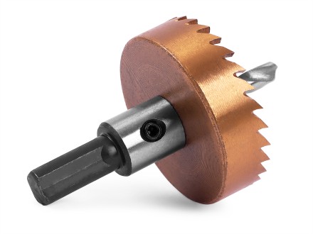 HSS-TiN коронка MESSER 50мм с центр. сверлом и толкающей пружиной для  лист. материала  до 2 мм ц/х купить в Надыме