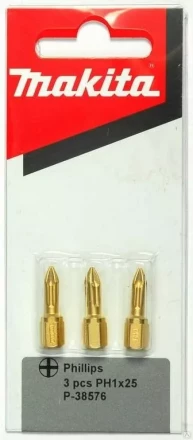 Биты Makita PH1 25мм 3шт, алмазные (P-38576) купить в Надыме