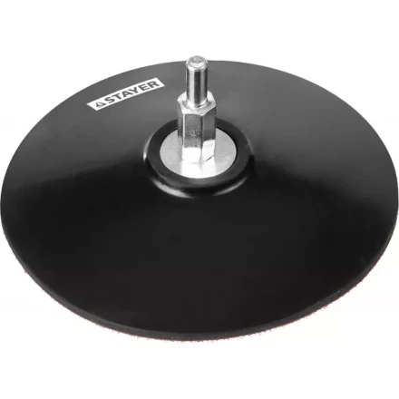 Тарелка опорная STAYER "MASTER" резиновая для дрели, на липучке, d=115мм 35740-115 купить в Надыме